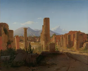 Das Forum in Pompeji mit dem Vesuv im Hintergrund